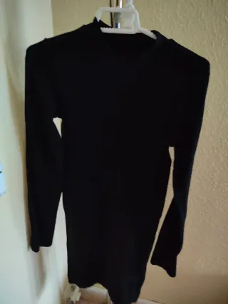 Vestido canalé ajustado rosa Otro igual en negro V