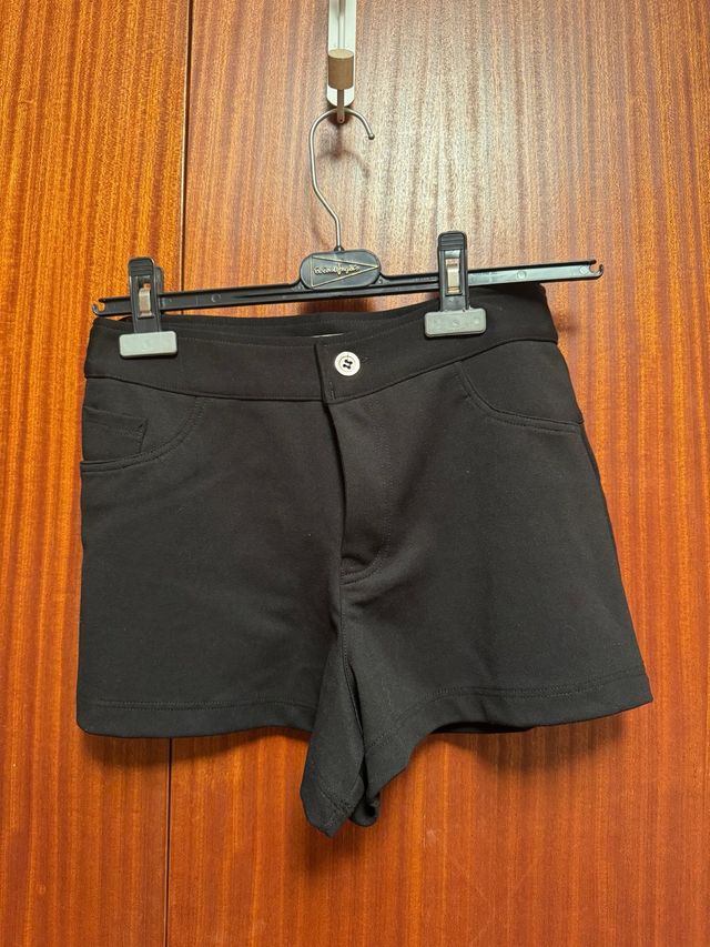 Pantalones cortos negros Short tiro bajo