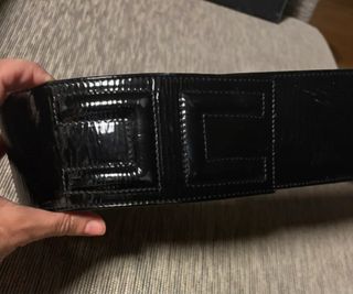 Cintura alta Celyn B pelle lucida nera