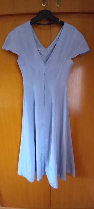 Vestido azul con cremallera