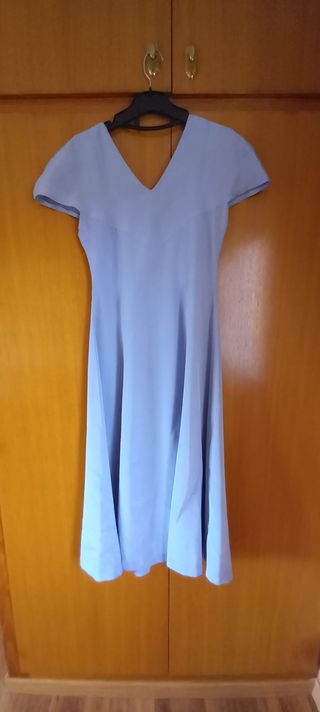Vestido azul con cremallera
