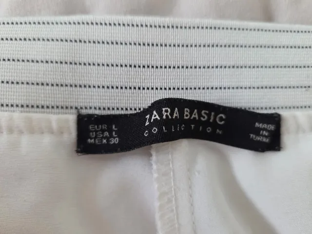 Pantalón Zara Blanco Talla L