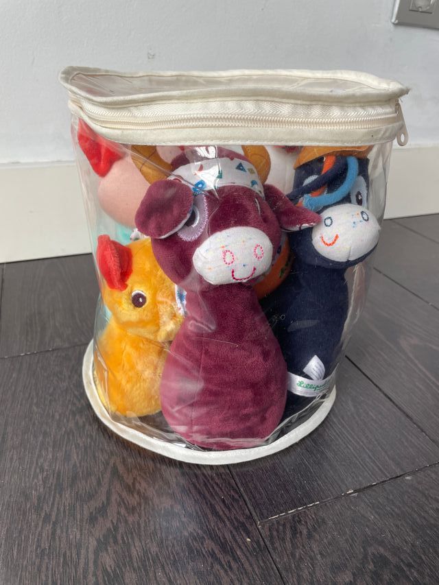 Set di bowling in peluche Lilliputiens Fattoria