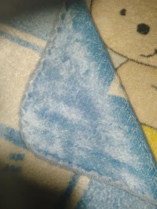 Manta cuna oso corazón