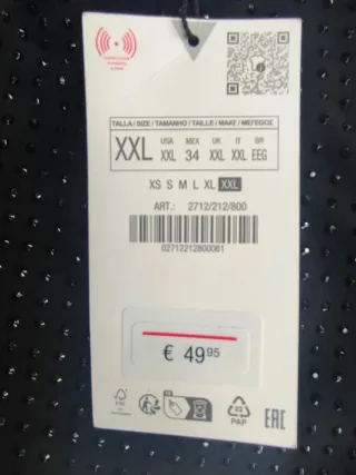 Vestido fiesta Zara Talla XXL