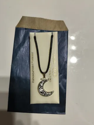 Collar Luna Damasquinado Plata