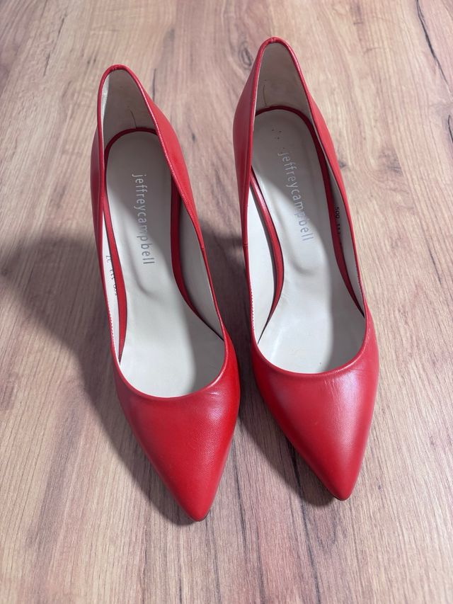 Tacones Rojos Jeffrey Campbell Talla 37 (10cm)