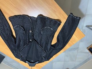 Chaqueta encaje y raso fiesta