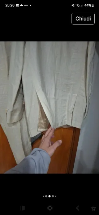 Completo uomo beige in puro lino