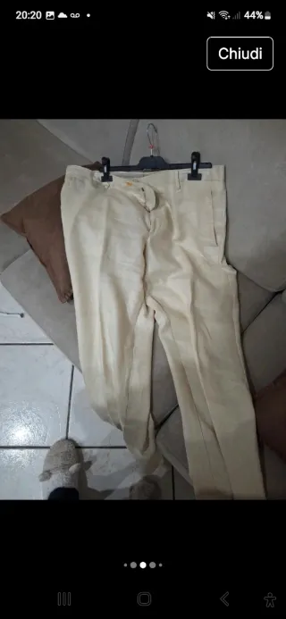 Completo uomo beige in puro lino