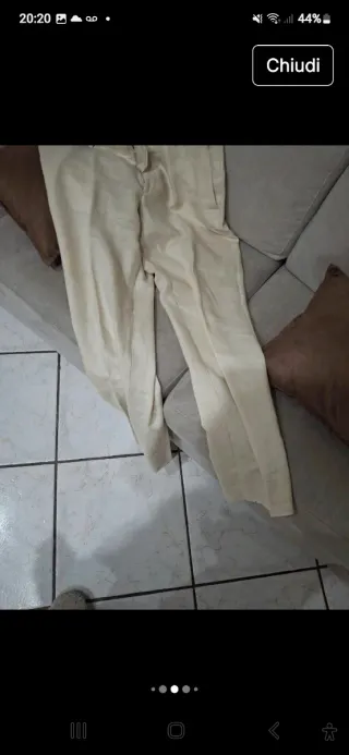 Completo uomo beige in puro lino