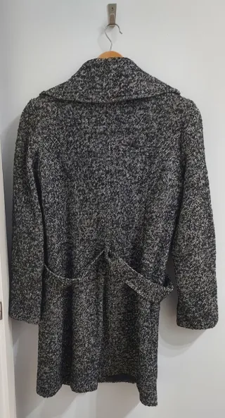 Abrigo mujer Easy Wear gris y negro T.M