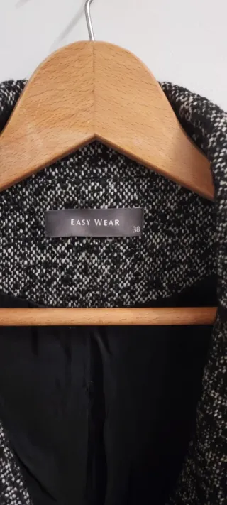 Abrigo mujer Easy Wear gris y negro T.M