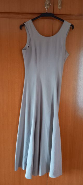 Vestido beige marrón elegante