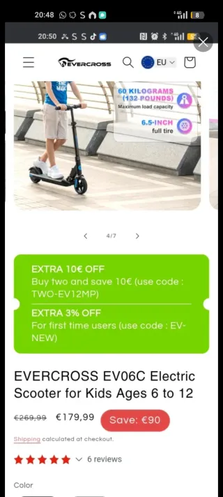 Patinete eléctrico infantil