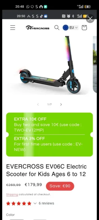 Patinete eléctrico infantil