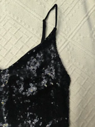 Top lentejuelas fiesta negro