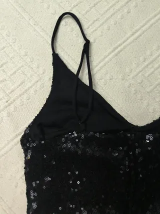 Top lentejuelas fiesta negro