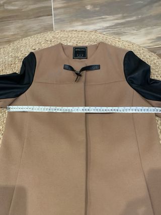 Abrigo SuiteBlanco paño y polipiel talla 40/42