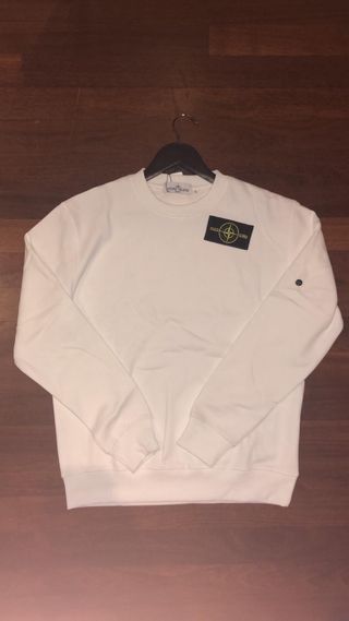 Sudadera Stone Island Blanca Talla S