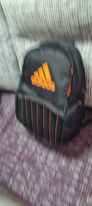 Mochila Paletero Adidas Negra y Naranja