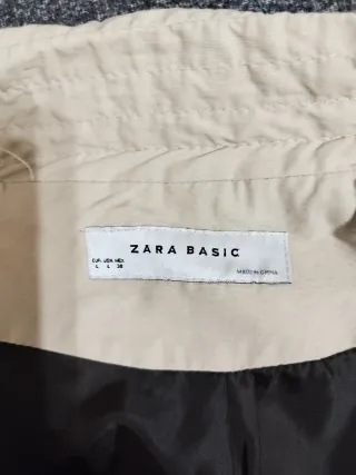 Chaqueta gabardina camel