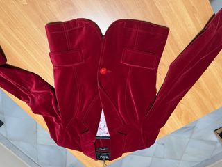 Chaqueta juvenil terciopelo roja