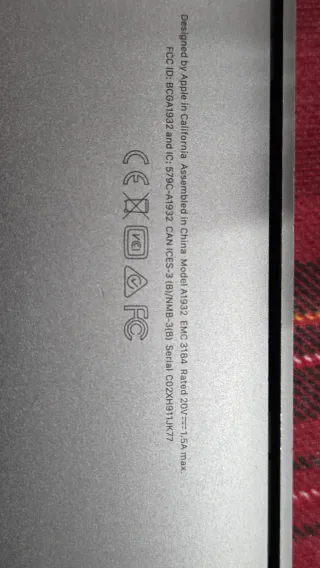 MacBook Air A1932 Plata