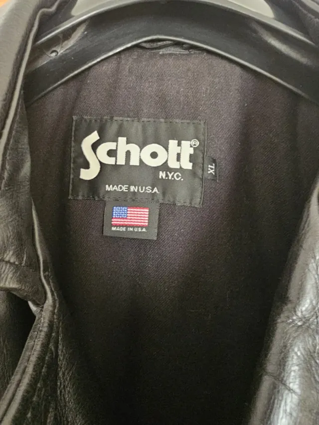 Abrigo de Piel Schott USA Talla L