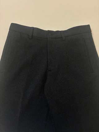 Pantalón de vestir azul marino jaspeado Zara