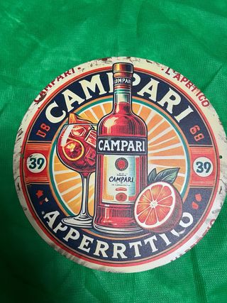 Targa Metallo Campari Aperitivo