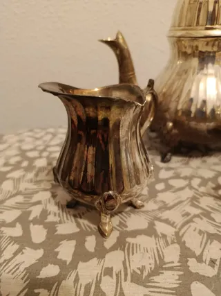 Juego de té alpaca vintage