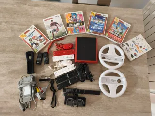 Nintendo Wii Mini con juegos y accesorios