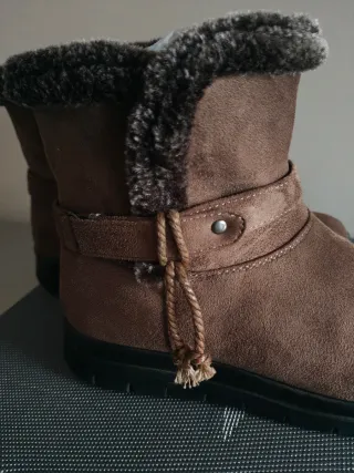 Botines marrones con pelo