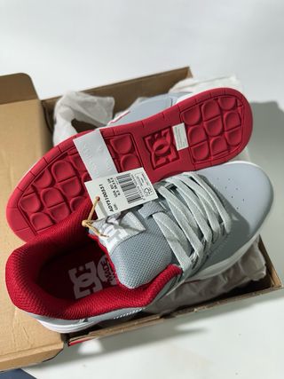 Zapatillas DC Shoes Central Grises/Rojas Talla38,5
