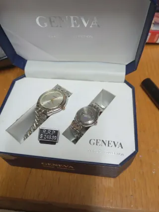 Relojes Geneva Mujer y Hombre Oro/Plata