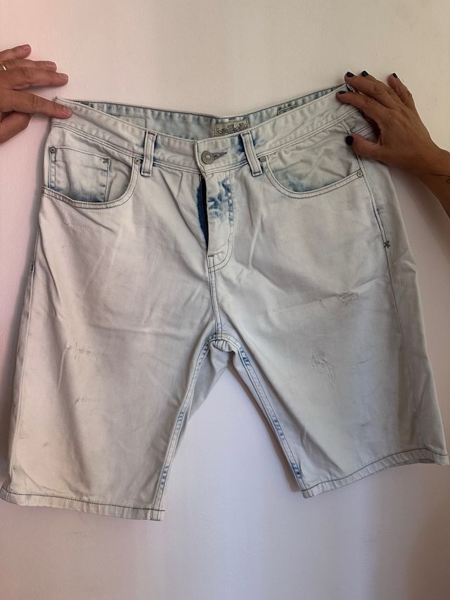 Celio Pantalón Corto Hombre Azul Claro