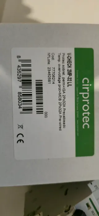 IGA Sobretensiones 2P 32A Cirprotec V-CHECK 2MP-32