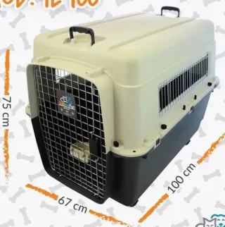 Transportín Perro Grande Beige/Gris