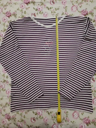 Camiseta rayas gato pedrería