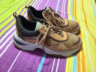 Zapatillas Stonefly Marrón y Dorado