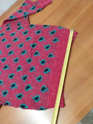 Jersey vintage mujer rosa y turquesa