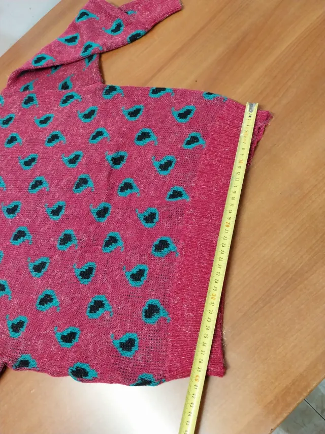 Jersey vintage mujer rosa y turquesa