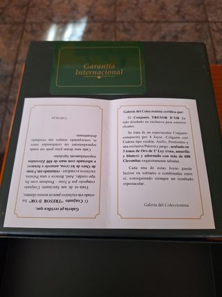 Conjunto TRESOR D'OR oro y plata