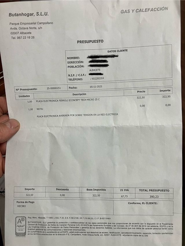 Placa electrónica FERROLI TECH      MICRO 25C