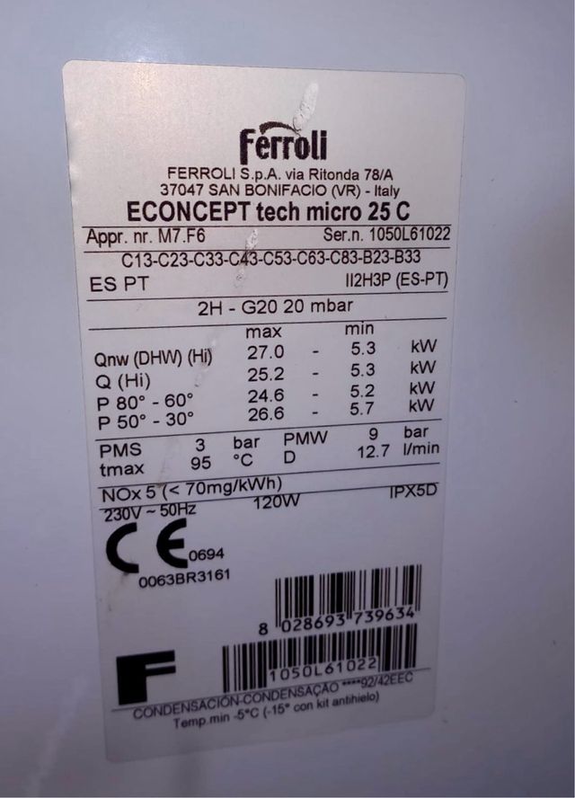 Placa electrónica FERROLI TECH      MICRO 25C