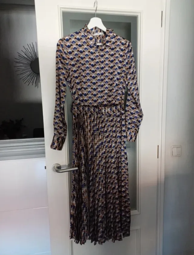Vestido midi estampado Mango