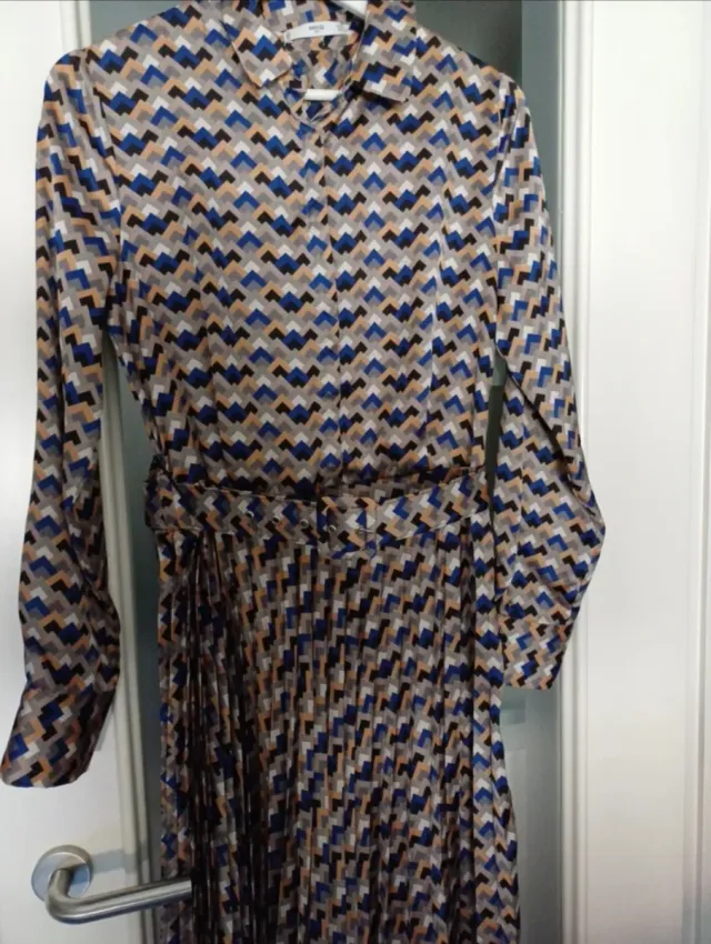 Vestido midi estampado Mango