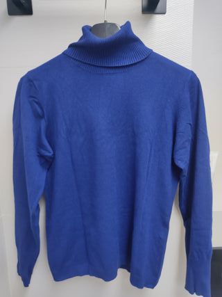 Jersey cuello alto azul marino talla M