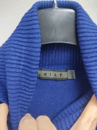 Jersey cuello alto azul marino talla M